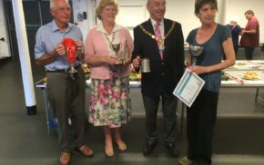 The Mayor and Mayoress with winners of the Allotment Show 2016