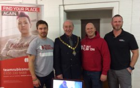 The Mayor of Farnham with members of Team Rubicon