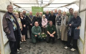 People in greenhouse at Greenhouse open day 2017