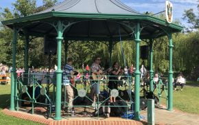 Band playing music in a bandstand