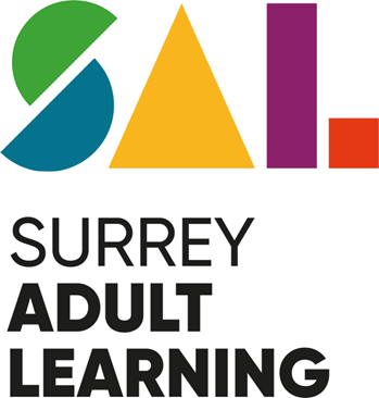 Colourful logo for Surrey Adult Learning