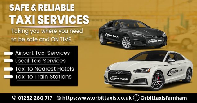 Flyer advertising a taxi firm.